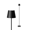 SIGOR battery floor lamp NUINDIE USB-C up / down, with USB connection, CCT Switch, with touch dimmer IP54, night black dimmable
