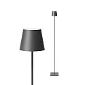 SIGOR battery floor lamp NUINDIE USB-C up / down, with USB connection, CCT Switch, with touch dimmer IP54, graphite grey dimmable