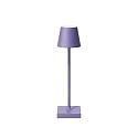 Batteri bordlampe NUINDIE POCKET USB-C rund, CCT Switch, med touch-dæmper IP54, violet lilla dæmpbar