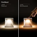 SIGOR battery table lamp NUTALIS 10X10CM cube shape, CCT Switch, with touch dimmer, with charger IP54, fog grey dimmable