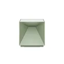 Batteri bordlampe NUTALIS 10X10CM Kubusform, CCT Switch, med touch-dæmper, med oplader IP54, salviegrøn dæmpbar