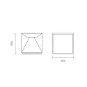 SIGOR battery table lamp NUTALIS 10X10CM cube shape, CCT Switch, with touch dimmer, with charger IP54, sage green dimmable
