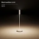 Batteri bordlampe NUCANDLE med touch-dæmper IP54, blank, sort dæmpbar