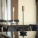 SIGOR battery table lamp NUCANDLE with touch dimmer IP54, glossy, copper, black dimmable