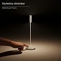 SIGOR battery table lamp NUCANDLE with touch dimmer IP54, glossy, copper, black dimmable