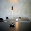 SIGOR battery table lamp NUCANDLE with touch dimmer IP54, glossy, copper, black dimmable