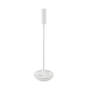 Batteri bordlampe NUCANDLE med touch-dæmper IP54, blank, hvid dæmpbar