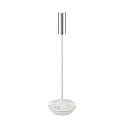 Batteri bordlampe NUCANDLE med touch-dæmper IP54, chrom, blank, hvid dæmpbar