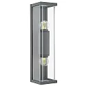 Udendørs wall luminaire NULATERN MINI DOUBLE E27 IP54, antracit dæmpbar