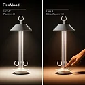 SIGOR battery table lamp NUDIDEROT with hook, CCT Switch, with touch dimmer IP54, snow white dimmable