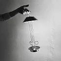 Batteri bordlampe NUDIDEROT med krog, CCT Switch, med touch-dæmper IP54, kobber dæmpbar