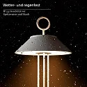 SIGOR battery table lamp NUDIDEROT with hook, CCT Switch, with touch dimmer IP54, chrome dimmable