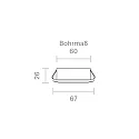 SIGOR recessed luminaire DILED 60 flat, rigid, Dim-To-Warm IP30, steel dimmable 5W 300lm 2100-2700K 36° 36° CRI 95