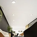 SIGOR LED Downlight FLED 3-CCT, med DIP-kontakt, IP20, CRi >90, blændfri, hvid, Ø 22.5cm, 18W 3000-5000K 1400-1700lm 110°
