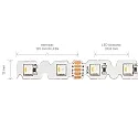 SIGOR LED Strip RGB/W S-SHAPE LED, 14,4W/m, RGB/3000K, 5m, 48 LED/m, IP20, 24V, 882lm, Ra80