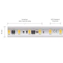 Højspænding LED Strip, 72 LED/m, 50m rolle, 120°, 14W/m, IP65, 2700K