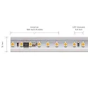 SIGOR Højspænding LED Strip, 120 LED/m, 25m rolle, 120°, 8W/m, IP65, 4000K