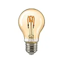 LED Decorative Spiral Filament light bulb CURVED GOLD, 230V, Ø 6cm / L 10.4cm, E27, 4W 2000K 136lm 330°, dimmable
