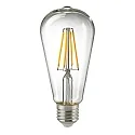 LED Filament Edisonlampe ST64, 230V, Ø 6.4cm / L 14.3cm, E27, 7W 2700K 806lm 300°, dæmpbar, klar