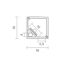 SIGOR Hjørneprofil 10 - til LED Strips op til 1cm bredde, længde 200cm