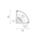 SIGOR Corner profile 20 - for LED Strips up to 2.11cm width, length 100cm