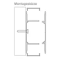 SIGOR Wall profile UP & DOWN 27 DRIVER - for LED Strips up to 2.71cm width, with space for driver up 4 x 2.2cm, length 200cm