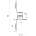 Wall profile UP & DOWN 12 - for LED Strips up to 1.22cm width, length 100cm