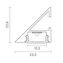 Wall profile UP OR DOWN 12 - for LED Strips up to 1.22cm width, length 100cm
