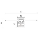 SIGOR Flush mounted profile 10 - for LED Strips up to 1.05cm width, rimless, incl. matt flush cover, length 200cm