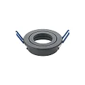 ALU INDBYGNINGSLAMPE med hurtigskift indre ring, inkl. GU5.3 fatning, IP20, Ø 8.3cm, DA 6.8cm, drejelig 25°, sort