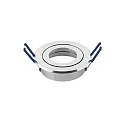 ALU INDBYGNINGSLAMPE med hurtigskift indre ring, inkl. GU5.3 fatning, IP20, Ø 8.3cm, DA 6.8cm, drejelig 25°, poleret aluminium