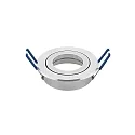 ALU INDBYGNINGSLAMPE med hurtigskift indre ring, inkl. GU5.3 fatning, IP20, Ø 8.3cm, DA 6.8cm, drejelig 25°