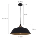 Mexlite Mexlite Pendel NOVÉ, 1-flamme, sort