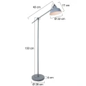 Mexlite Mexlite Floor lamp NOVÉ, 1 flame, grey
