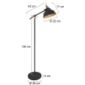 Mexlite Mexlite Standerlampe NOVÉ, 1-flamme, sort