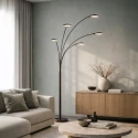 Mexlite Standerlampe SYNNA 5-flammer IP20, kakao dæmpbar