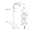 Mexlite Mexlite Floor lamp SYNNA, 5 flames, steel
