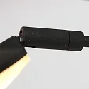 Mexlite Standerlampe SYNNA 5-flammer, drejelig, med fleksibel arm, direkte / indirekte, med ledningsdæmper IP20, sort mat dæmpbar
