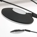 Mexlite Standerlampe SYNNA 5-flammer, drejelig, med fleksibel arm, direkte / indirekte, med ledningsdæmper IP20, sort mat dæmpbar