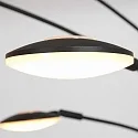 Mexlite Standerlampe SYNNA 5-flammer, drejelig, med fleksibel arm, direkte / indirekte, med ledningsdæmper IP20, sort mat dæmpbar
