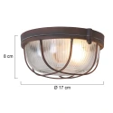Mexlite Mexlite Ceiling luminaire LISANNE, 1 flame, brown