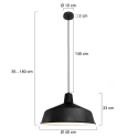 Mexlite Mexlite Pendel BLACKMOON, 1-flamme, sort