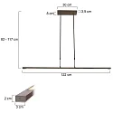 Steinhauer Steinhauer Pendel ZELENA LED, 3-flammer, sølv