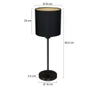 Mexlite Bordlampe NOOR, 1-flamme, stål