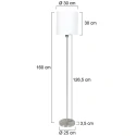Mexlite Mexlite Standerlampe NOOR, 1-flamme, stål