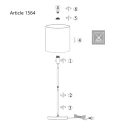 Mexlite Mexlite Standerlampe NOOR, 1-flamme, stål
