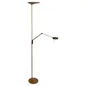 Steinhauer Standerlampe ZODIAC LED, 2-flammer, med læsearm, bronze