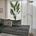 Steinhauer Standerlampe ZODIAC LED, 2-flammer, med læsearm, bronze