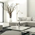 Steinhauer Standerlampe ZODIAC LED, 2-flammer, med læsearm, bronze