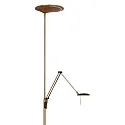 Steinhauer Standerlampe ZODIAC LED, 2-flammer, med læsearm, bronze